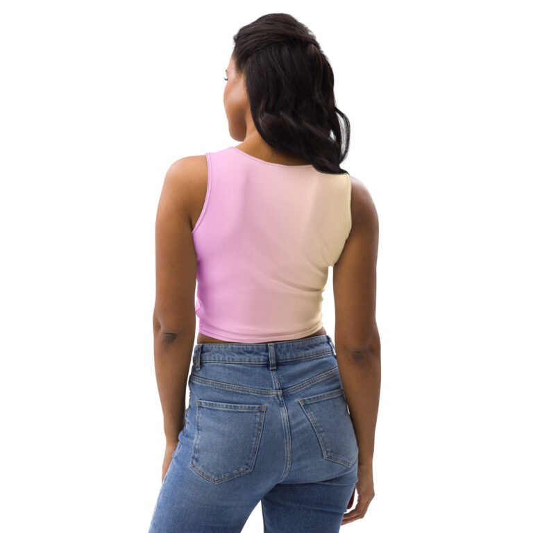 Pink and Yellow gradient Crop Top