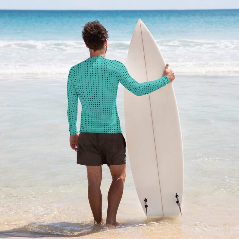 Greenish with black dots Men's Rash Guard