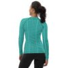 Greenish with black dots Women's Rash Guard - Image 2