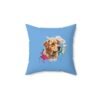 Doggy peeking Spun Polyester Square Pillow - Image 5