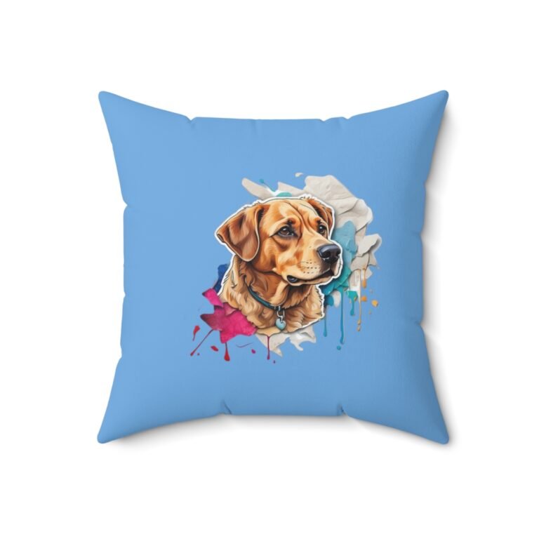 Doggy peeking Spun Polyester Square Pillow