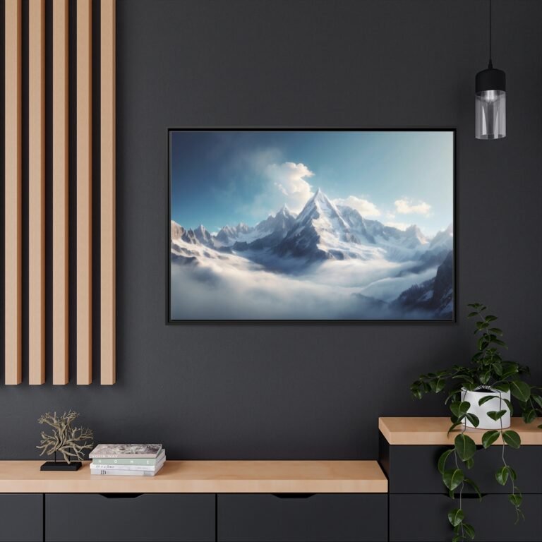 Mountain Matte Canvas, Black Frame