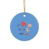 I love you to the moon and back Ceramic Ornament, 4 Shapes - Image 4
