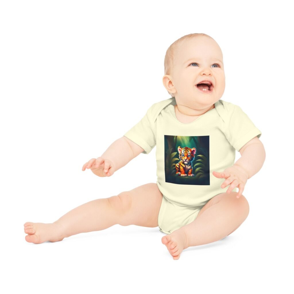 Little tiger Baby Organic Short Sleeve Bodysuit
