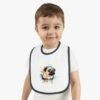 Pug in Baby Contrast Trim Jersey Bib - Image 4