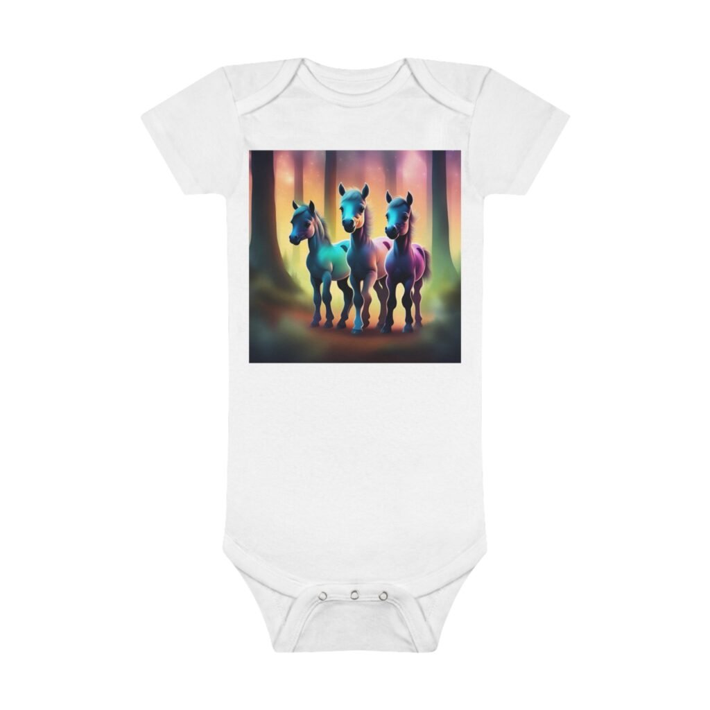 3 little ponies Onesie® Organic Baby Bodysuit