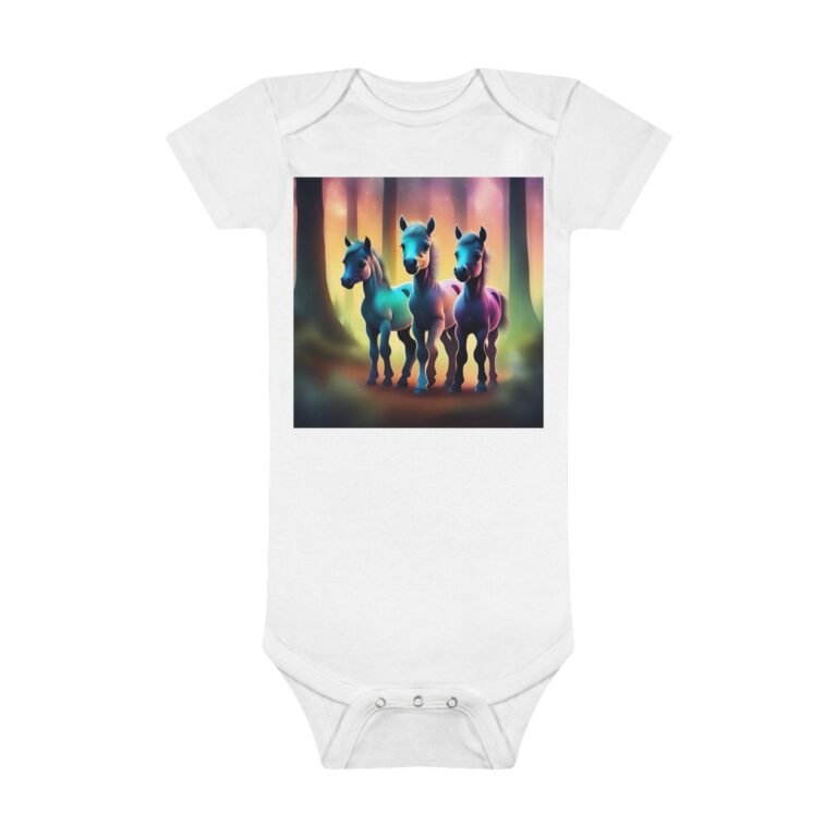 3 little ponies Onesie® Organic Baby Bodysuit