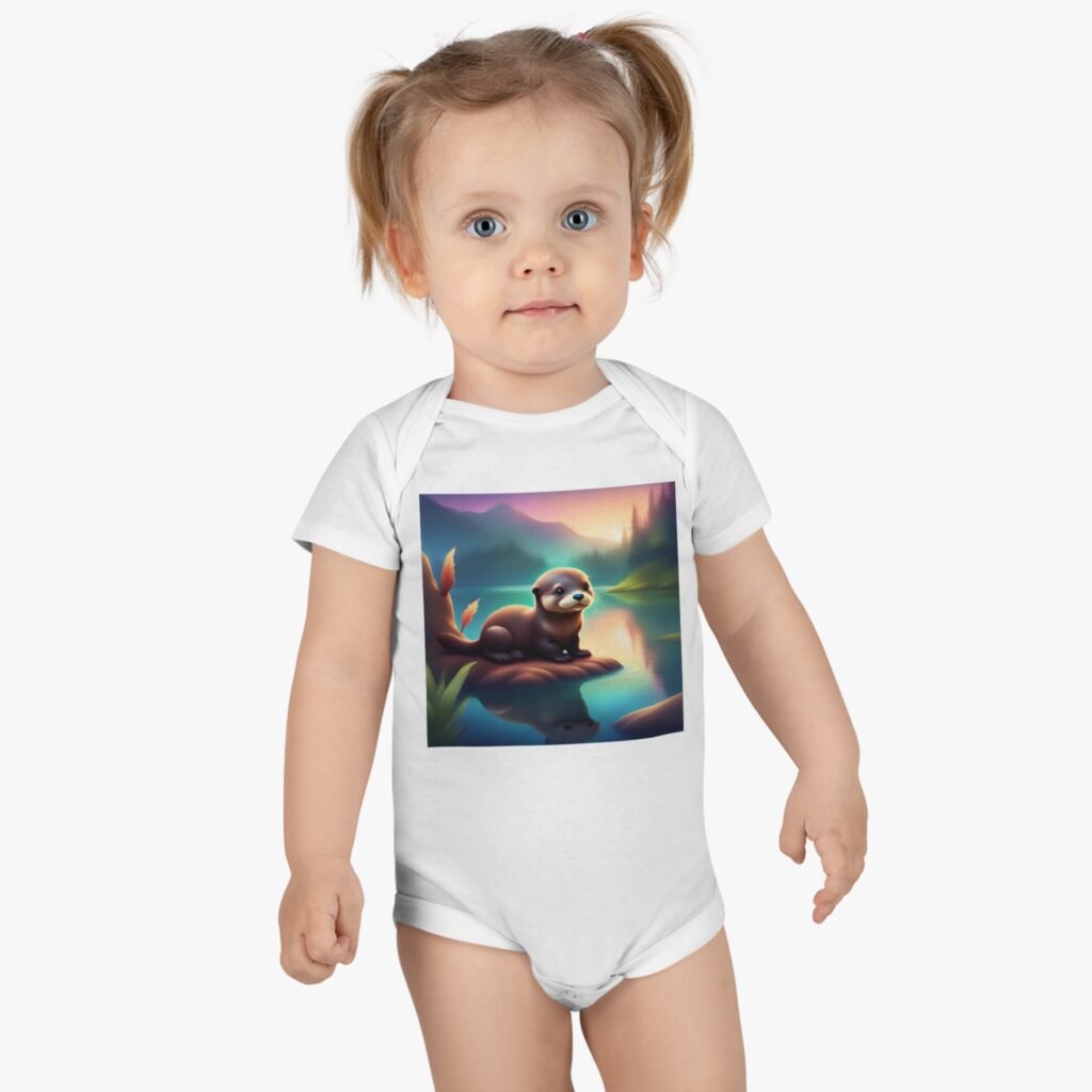 Little otter Onesie® Organic Baby Bodysuit