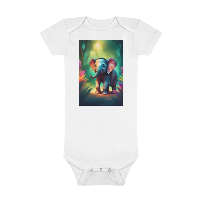 Little elephant Onesie® Organic Baby Bodysuit