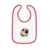 Pug in Baby Contrast Trim Jersey Bib - Image 11