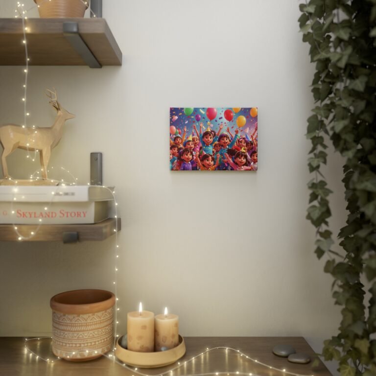 Happy party kids Canvas Photo Tile