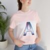 The "A" Letter Unisex Jersey Short Sleeve Tee - Image 82