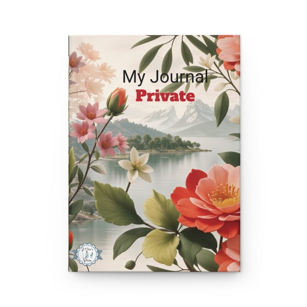 My private hardcover Journal Matte flowery