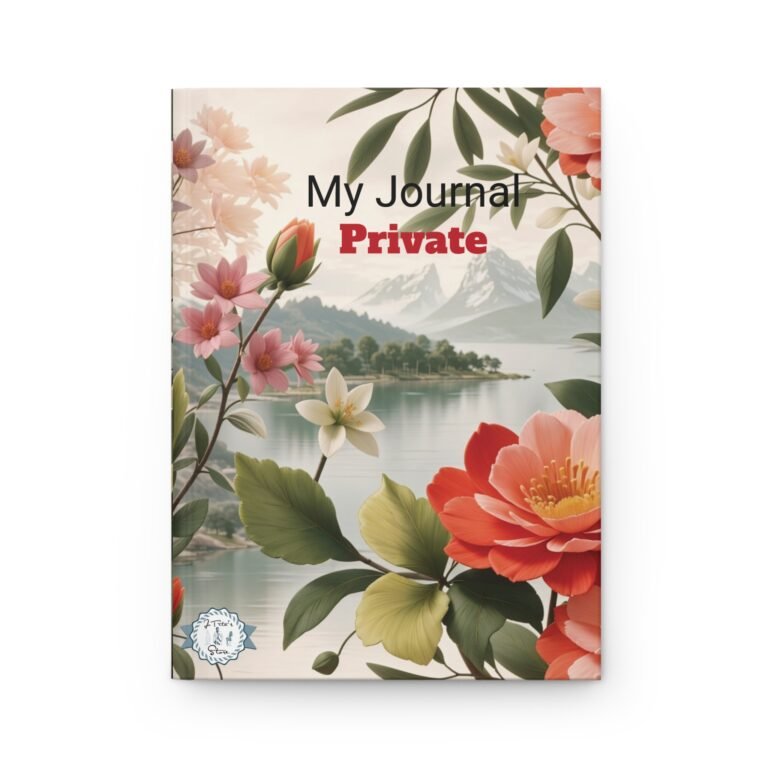 My private hardcover Journal Matte flowery