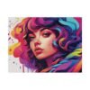 Colorful girl in Matte Canvas, Stretched - Image 6