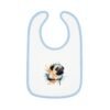 Pug in Baby Contrast Trim Jersey Bib - Image 2