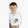 Pug in Baby Contrast Trim Jersey Bib - Image 3