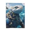 Ocean guardian - big fish Velveteen Plush Blanket - Image 2