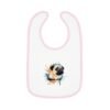 Pug in Baby Contrast Trim Jersey Bib - Image 8