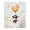 Flying monkey with a balloon Arctic Fleece Blanket - Image 13