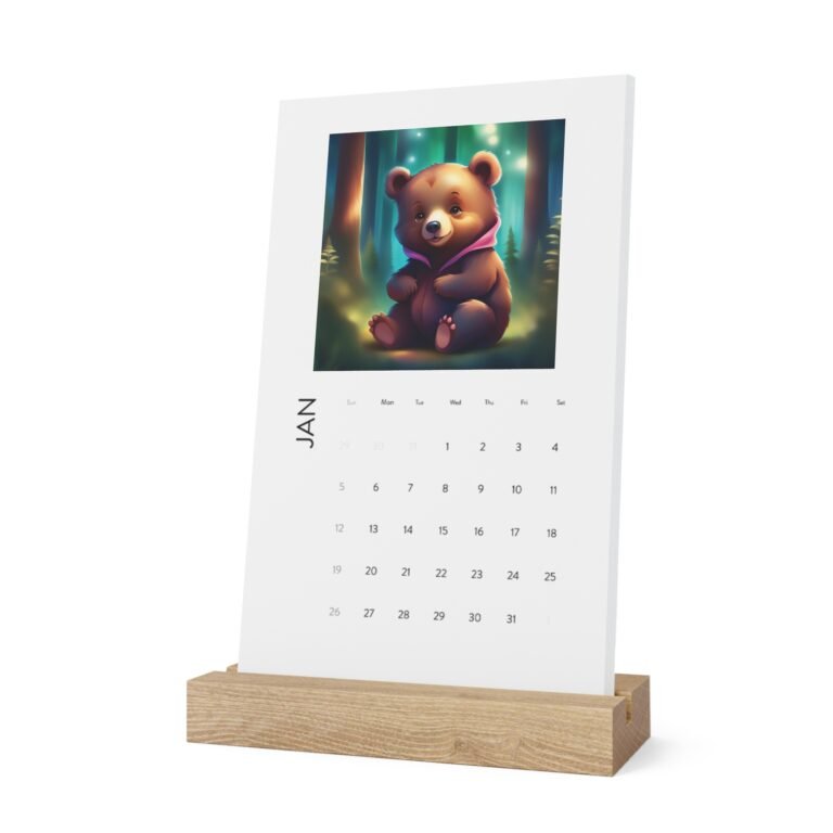 Animals Vertical Desk Calendar (2024)