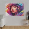 Colorful girl in Matte Canvas, Stretched - Image 3