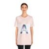 The "A" Letter Unisex Jersey Short Sleeve Tee - Image 70