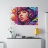 Colorful girl in Matte Canvas, Stretched - Image 4