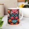 Flowery and colourful Ceramic Mug 11oz - Image 9