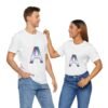 The "A" Letter Unisex Jersey Short Sleeve Tee - Image 54