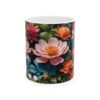 Flowery and colourful Ceramic Mug 11oz - Image 2
