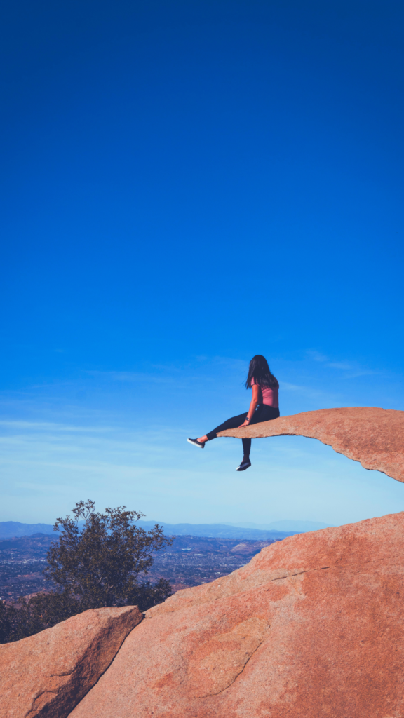 girl in a cliff